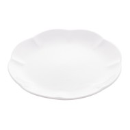 Prato 20cm Para Sobremesa De Porcelana Wave Branco
